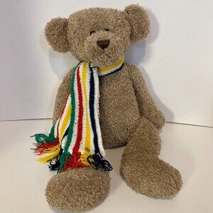 HBC Hudsons Bay Company Keswick 2006 Bear Plush Toy Stripes Scarf Stuffed Animal